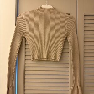 Ribbed Mock Neck Sweater